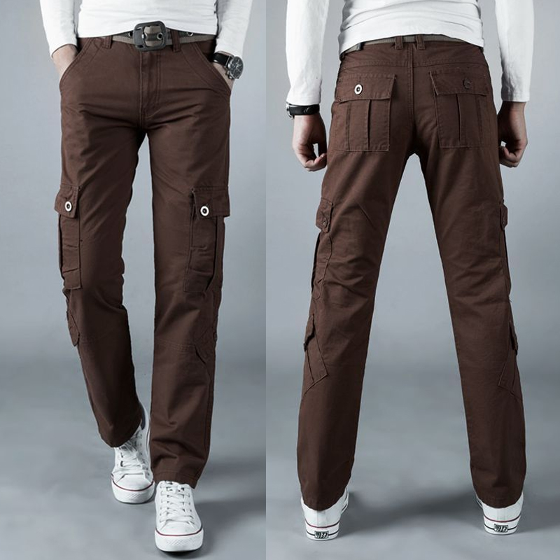 Street Fashion Harajuku - ฤดูร้อนใหม่สีทึบ Casual กระเป๋ากางเกง Cargo Man บางสไตล์ผ้าฝ้ายกลางแจ้งเสื้อผ้า
