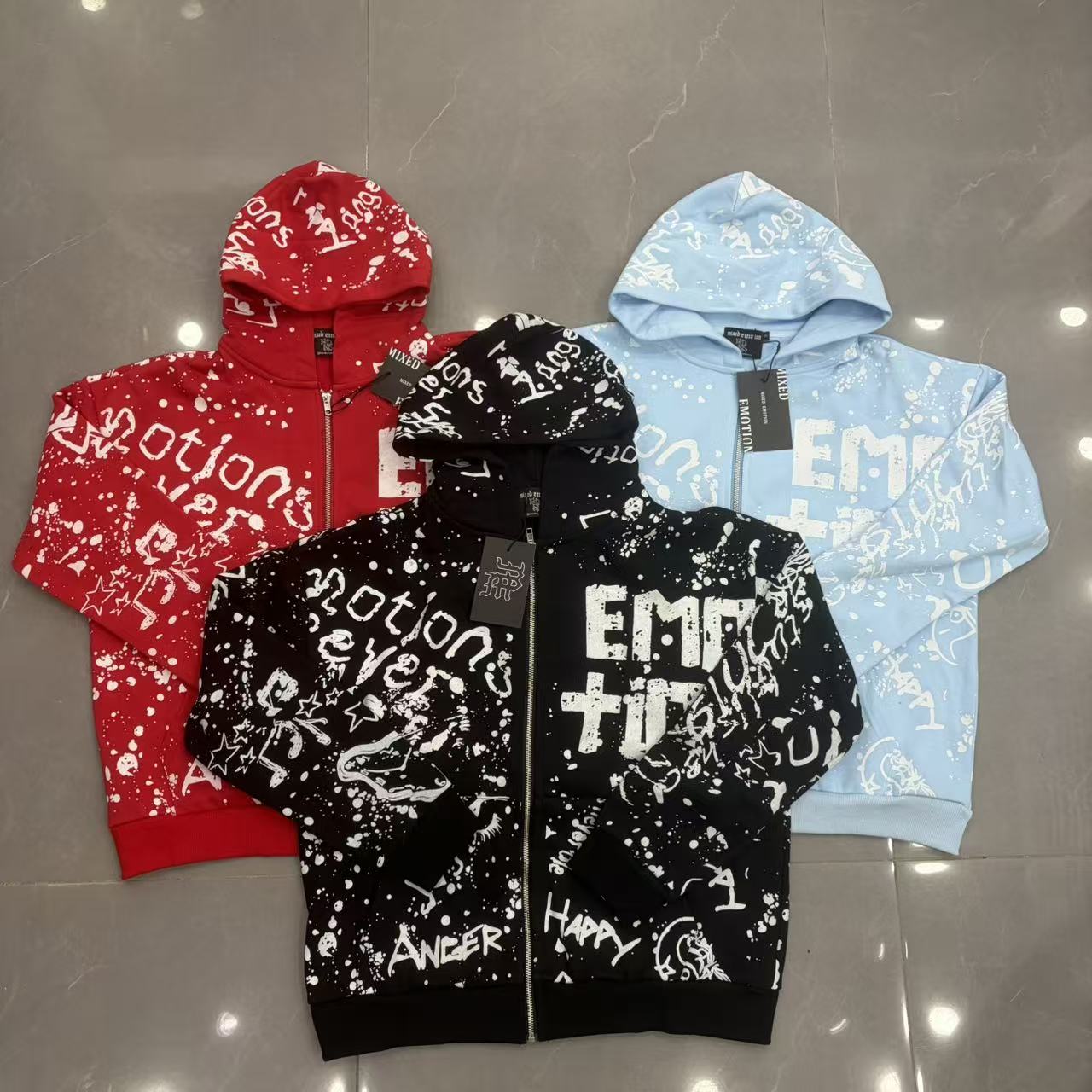 Street Fashion Zip Up Hoodie - เสื้อแจ็คเก็ตซิปแฟชั่น คุณภาพสูง ผ้าเทอร์รี่คอตตอนแท้ หนัก 450 กรัม