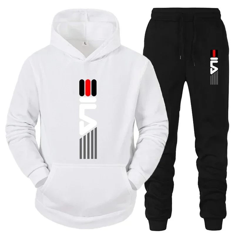 Street Fashion Art - ชุดวอร์มผู้ชาย เสื้อฮู้ด+กางเกงวอร์ม 2 ชิ้น ชุดกีฬา ชุดลำลอง