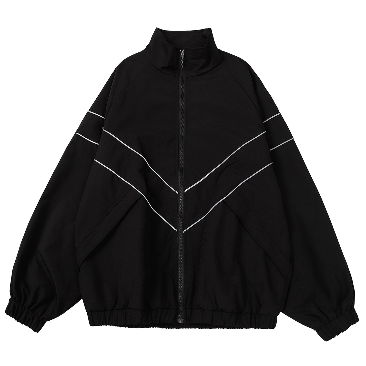 Reflective Jacket Running - สะท้อนแสงลายเสื้อแจ็คเก็ตWindbreaker Coat 2024 ผู้ชายHip Hop Streetwearซิปเสื้อHarajukuเสื้อบางกีฬาสีดําสีฟ้า