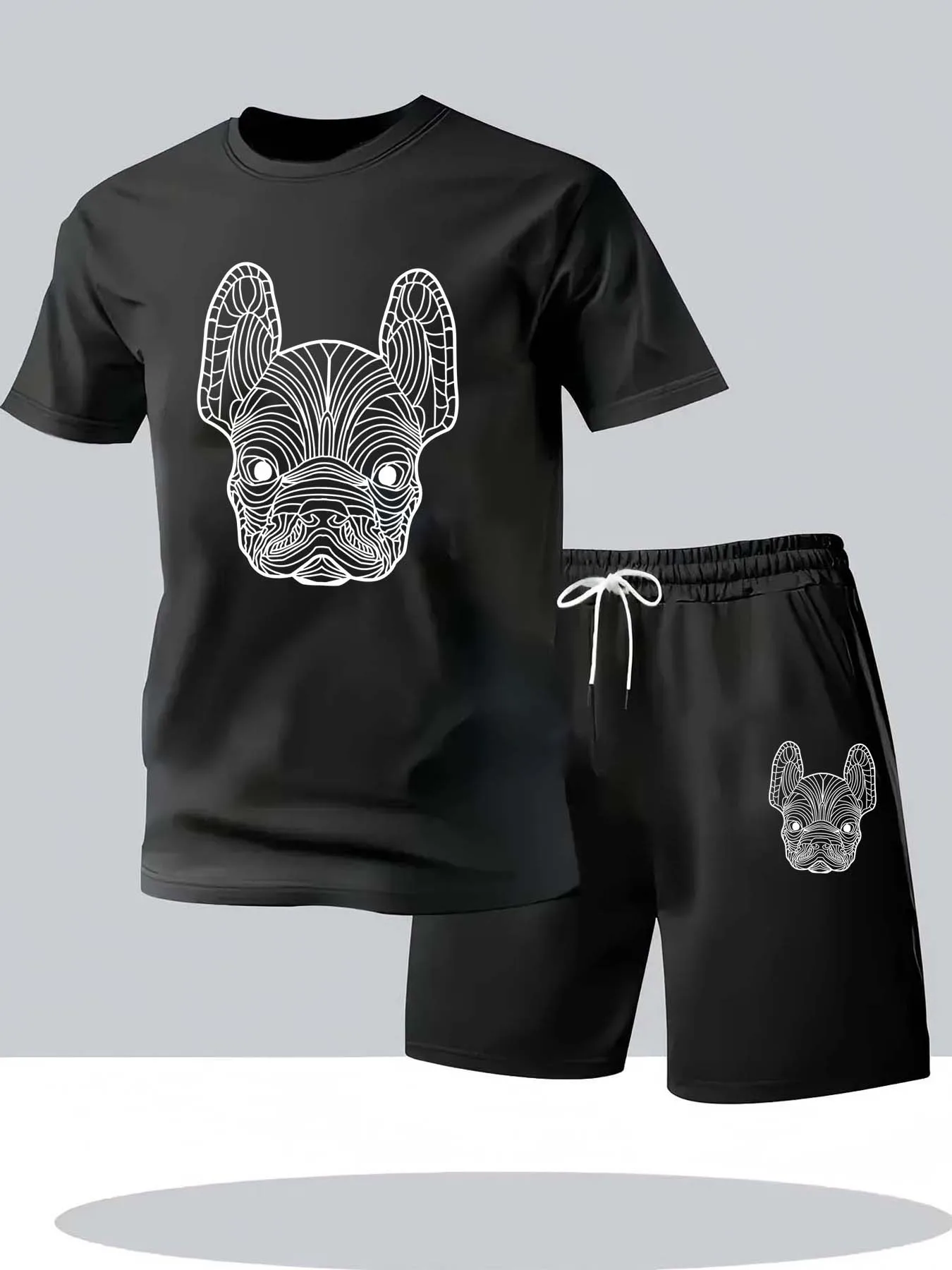 Street Fashion Clothing - ฤดูร้อนผู้ชายเสื้อยืดแขนสั้นลำลองแห้งเร็วและกางเกงขาสั้นชุดแฟชั่นสตรีทแฟชั่นวิ่งกีฬาชุด 2 ชิ้น