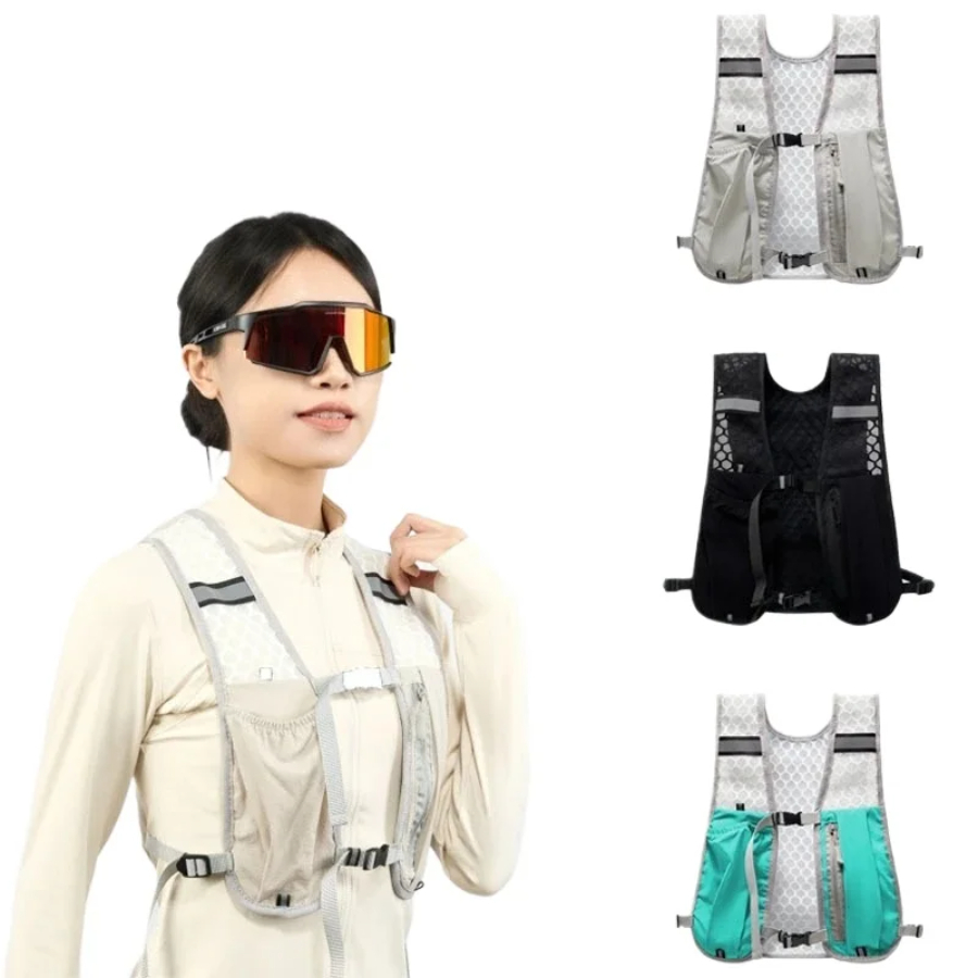 Reflective Jacket Running - เสื้อกั๊กจักรยานวิ่งรุ่นใหม่ปี 2025 เสื้อกั๊กวิ่งน้ำหนักเบาแบบสะท้อนแสงพร้อมช่องใส่ขวดน้ำและช่องเก็บโทรศัพท์