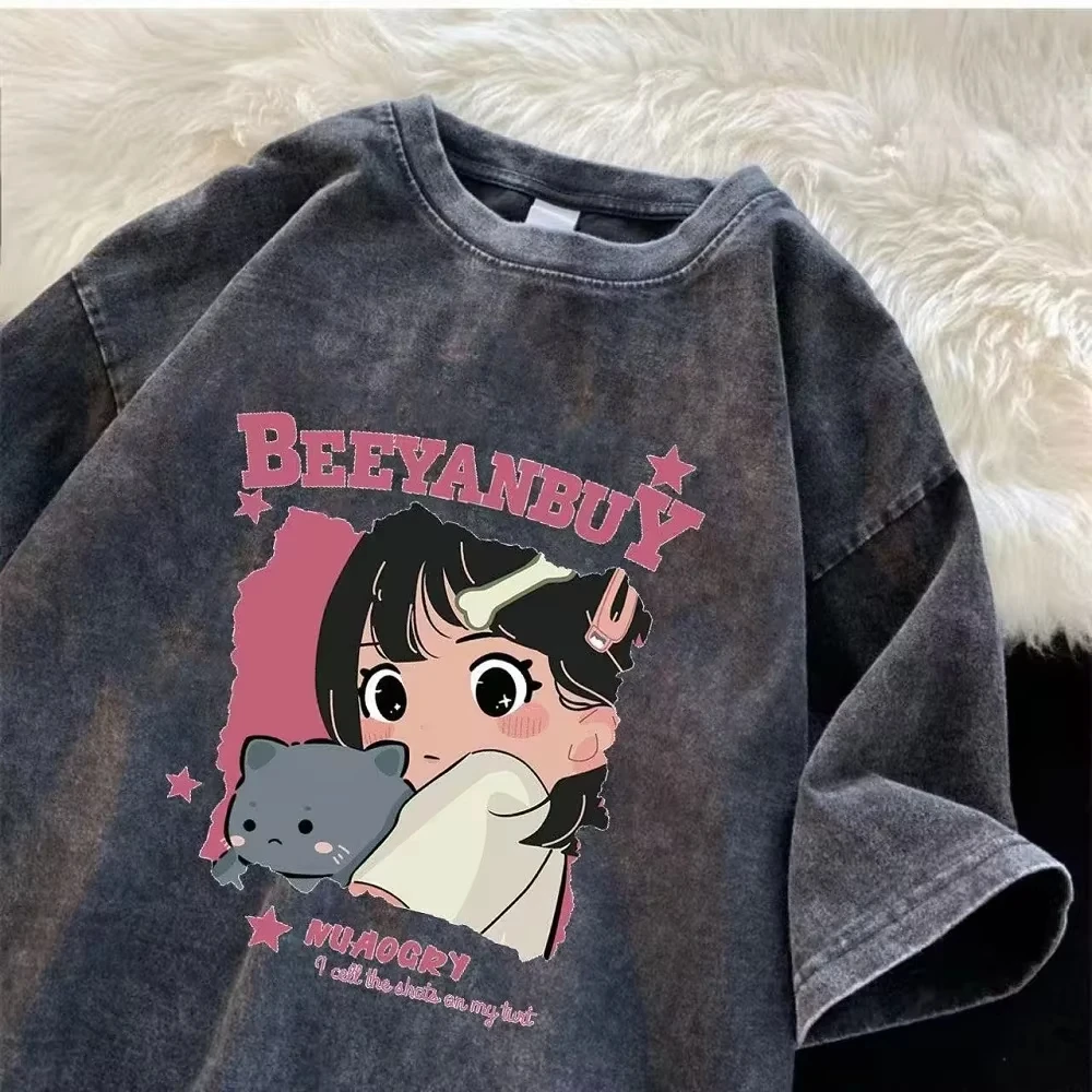 2025 ล้างน้ําVINTAGEเสื้อยืดผู - Street Fashion Trend 2025 บทวิจารณ์และราคา
