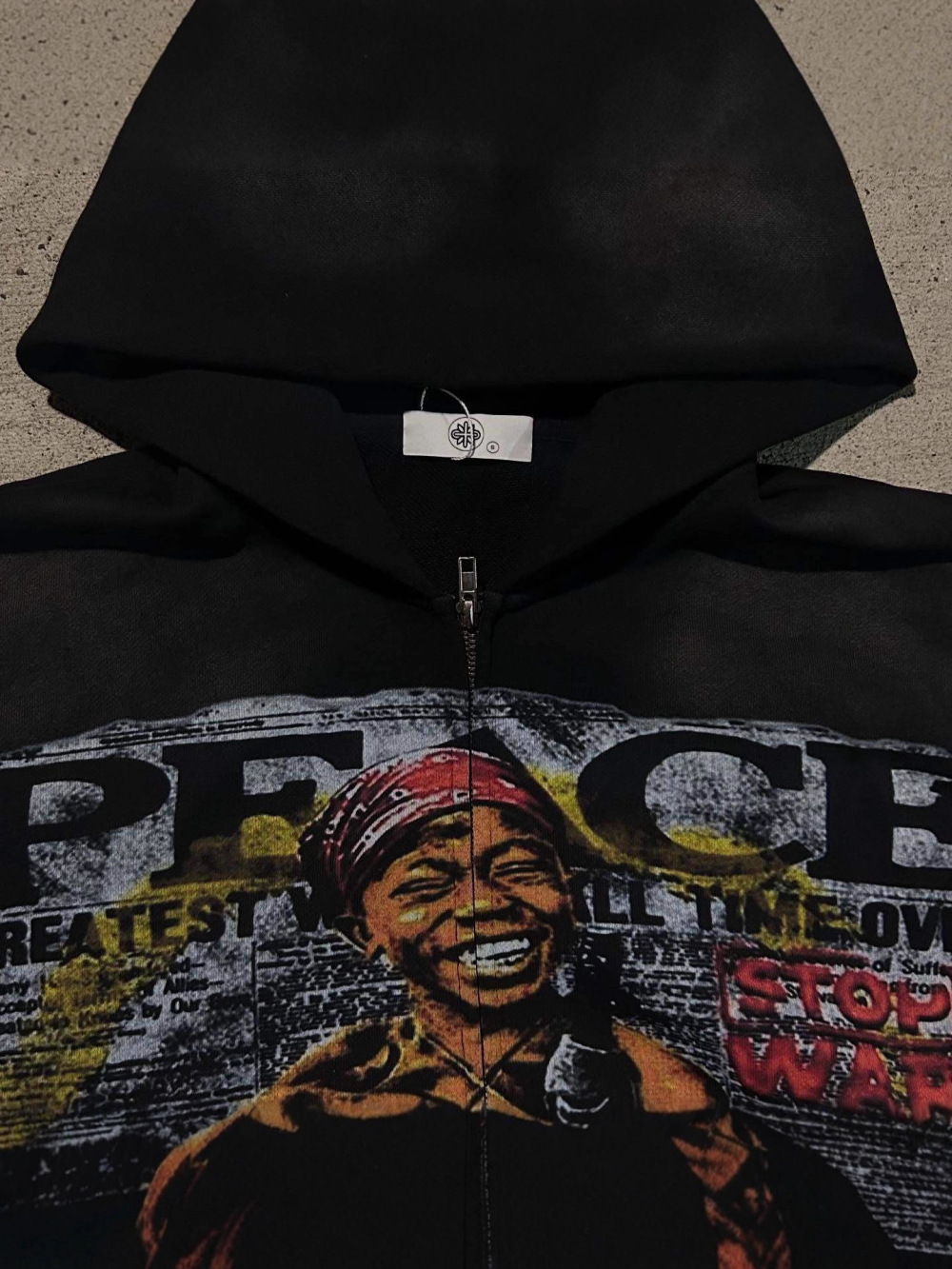 เสื้อฮู้ดดี้ฮิปฮอปสไตล์อเมริกั - Street Fashion Zip Up Hoodie บทวิจารณ์และราคา