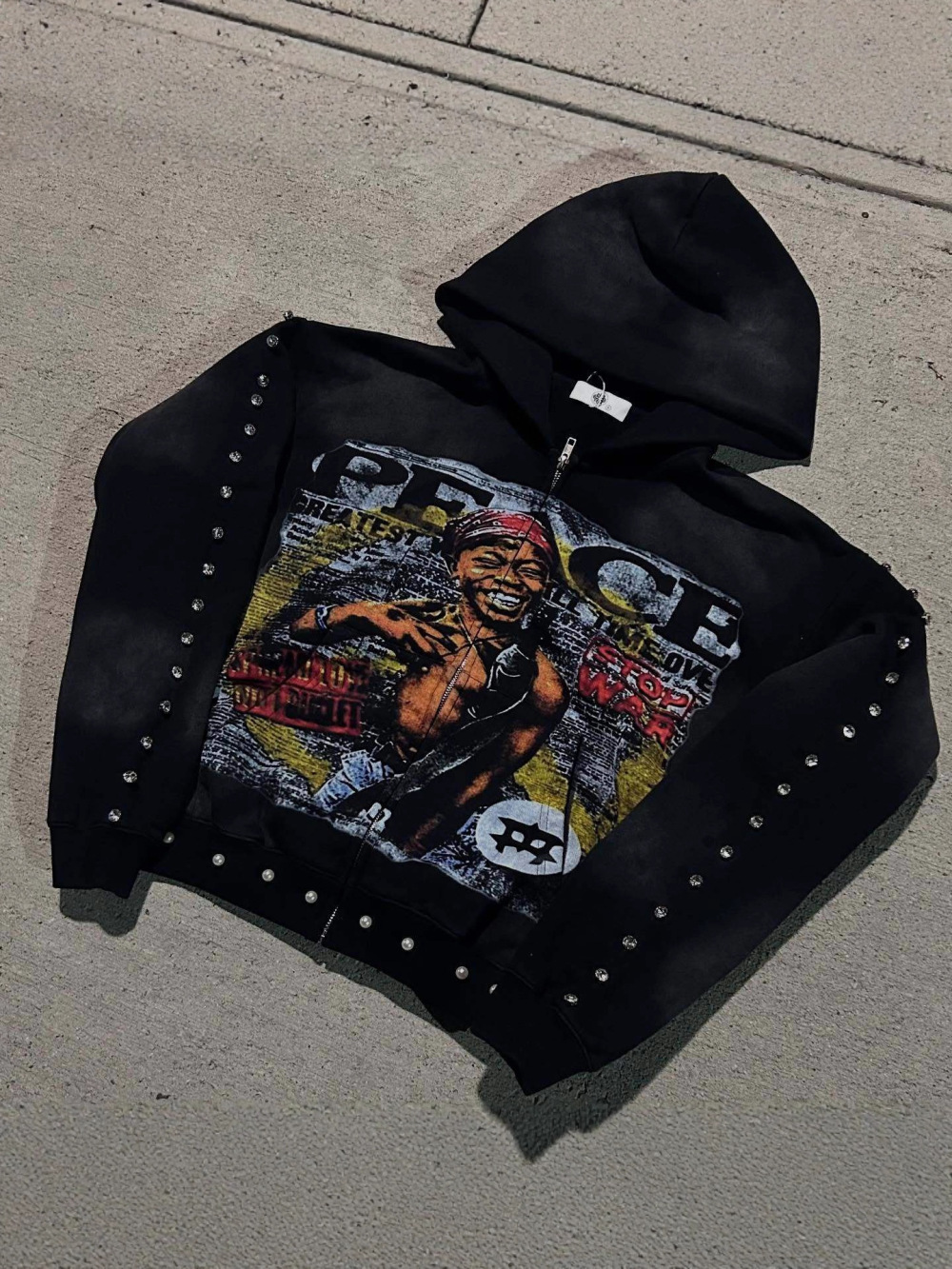 เสื้อฮู้ดดี้ฮิปฮอปสไตล์อเมริกั - Street Fashion Zip Up Hoodie บทวิจารณ์และราคา