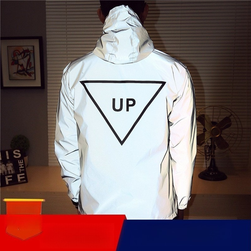 เสื้อกันลมแบบมีไฟ LED สำหรับคู - Reflective Jacket Running บทวิจารณ์และราคา
