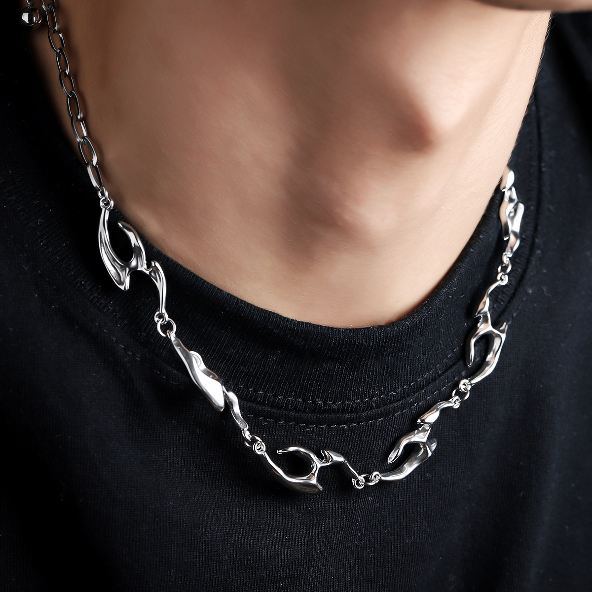 ไม่สม่ําเสมอรูปสร้อยคอโลหะStre - Street Fashion Trend 2025 บทวิจารณ์และราคา