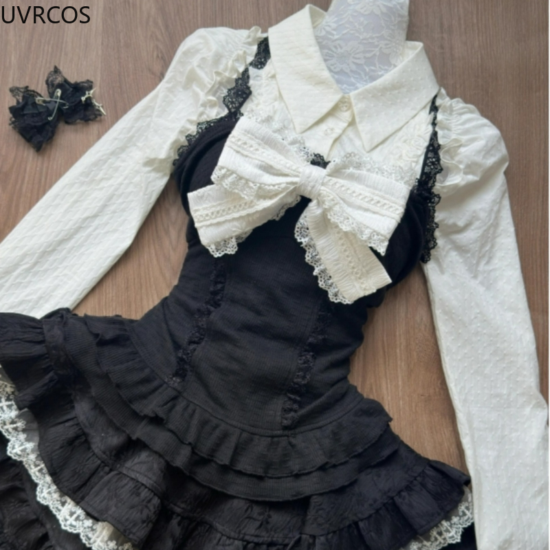 Y2kความงามLolitaสไตล์ 3 ชิ้นชุ - Street Fashion Harajuku บทวิจารณ์และราคา