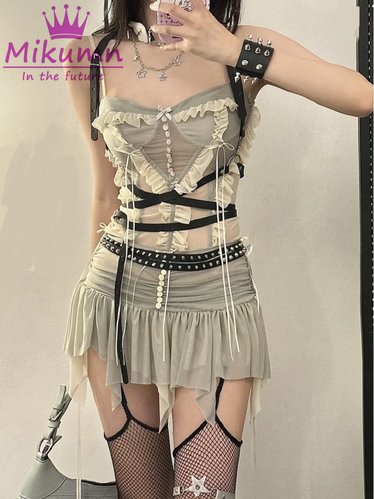 ชุดเสื้อผ้าสองชิ้นสำหรับผู้หญิ - Street Fashion Harajuku บทวิจารณ์และราคา