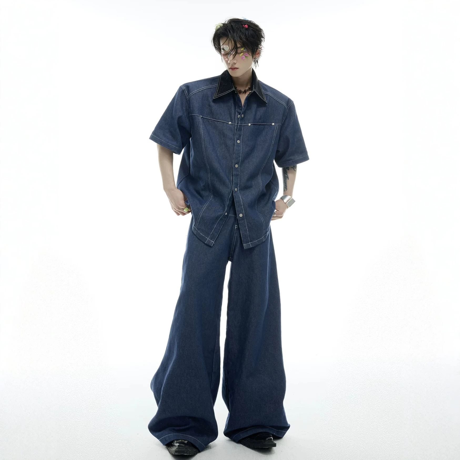 ชุดเซ็ตยีนส์ผู้ชายสไตล์อเมริกั - Street Fashion Denim บทวิจารณ์และราคา
