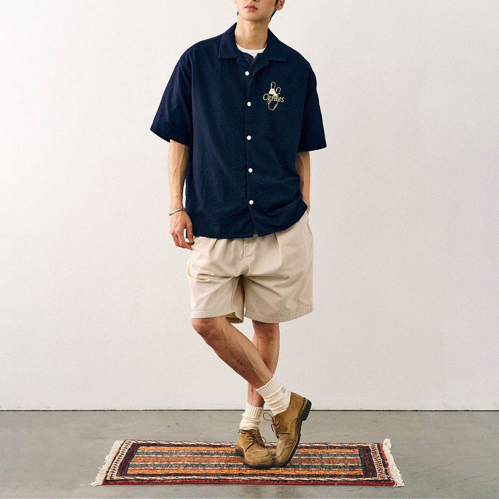 เสื้อเชิ้ตแขนสั้นปักลายผู้ชาย  - Street Fashion Trend 2025 บทวิจารณ์และราคา