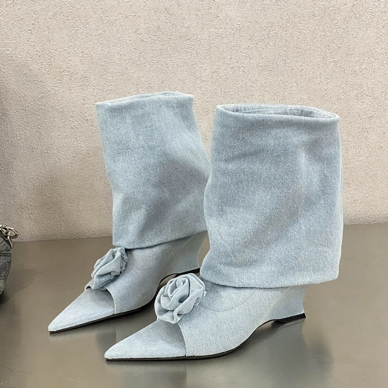 รองเท้าผู้หญิง ดีไซน์สไตล์สตรี - Street Fashion Denim บทวิจารณ์และราคา