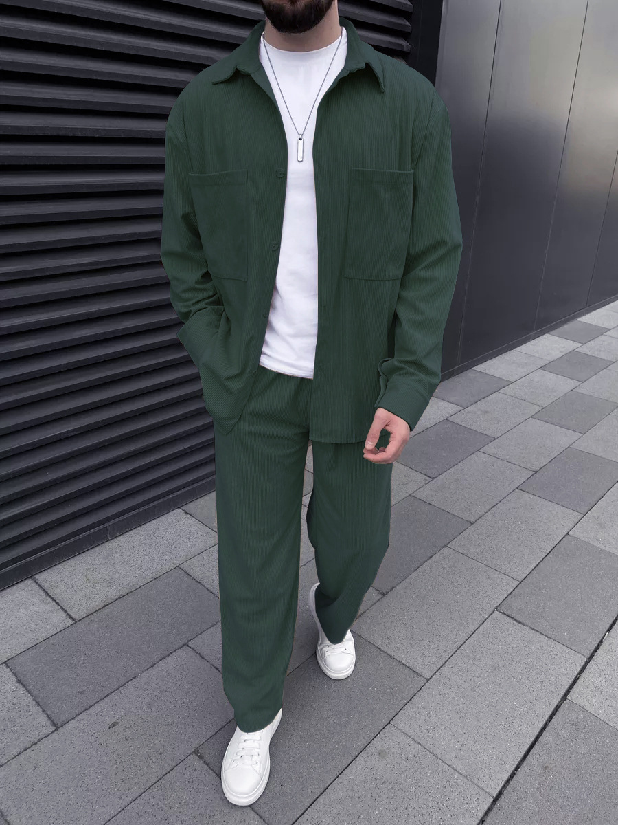 ชุดเซ็ตสองชิ้นผ้าลูกฟูกสำหรับผ - Street Fashion In China บทวิจารณ์และราคา