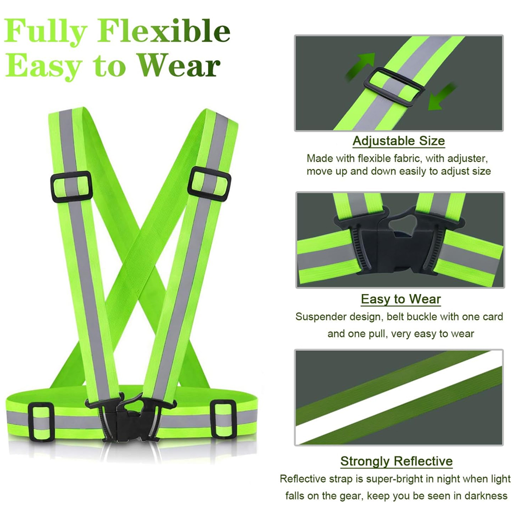 เสื้อกั๊กวิ่งกลางคืน 1 ชิ้น สะ - Reflective Jacket Running บทวิจารณ์และราคา