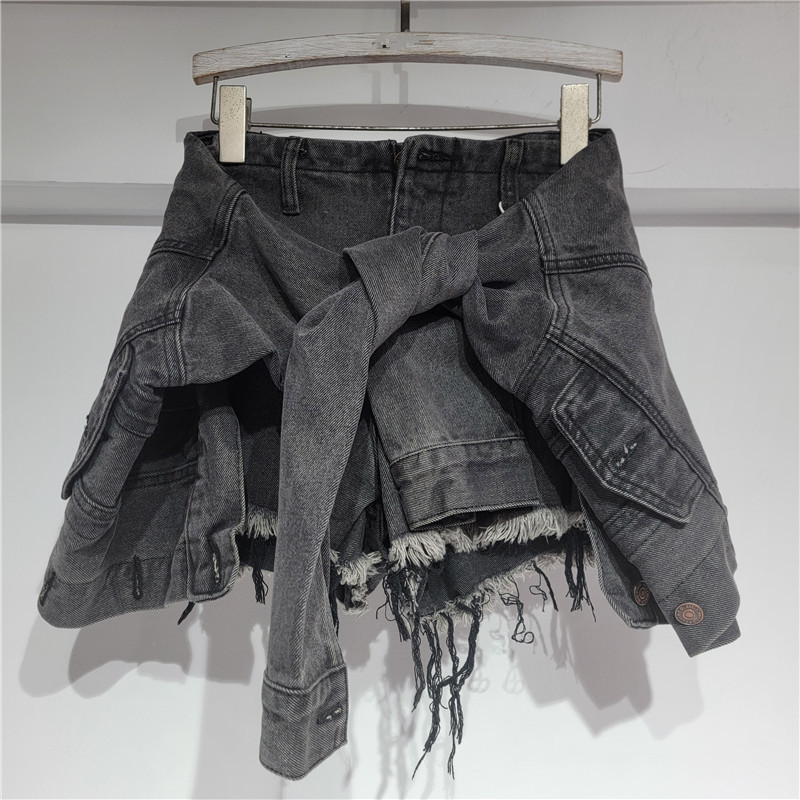 กางเกงยีนส์ขาสั้นผู้หญิง วินเท - Street Fashion Denim บทวิจารณ์และราคา