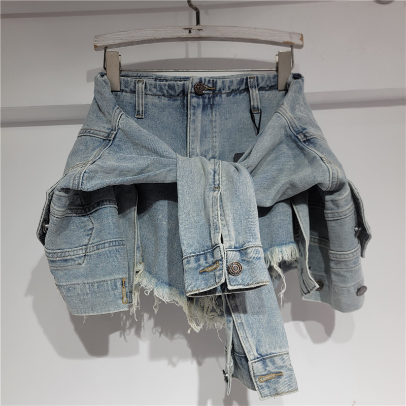 กางเกงยีนส์ขาสั้นผู้หญิง วินเท - Street Fashion Denim บทวิจารณ์และราคา