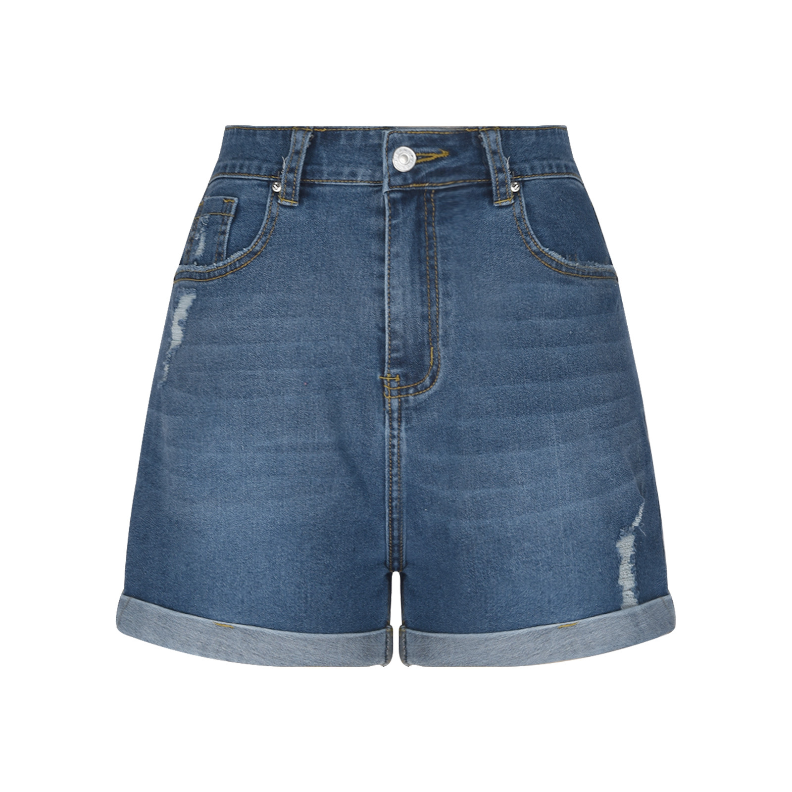 กางเกงขาสั้นกางเกงยีนส์ผู้หญิง - Street Fashion Denim บทวิจารณ์และราคา