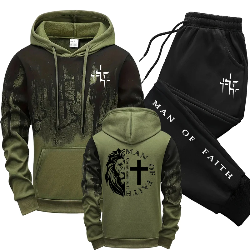 ชุดเซ็ตผู้ชายลาย Man of Faith  - Street Fashion Art บทวิจารณ์และราคา