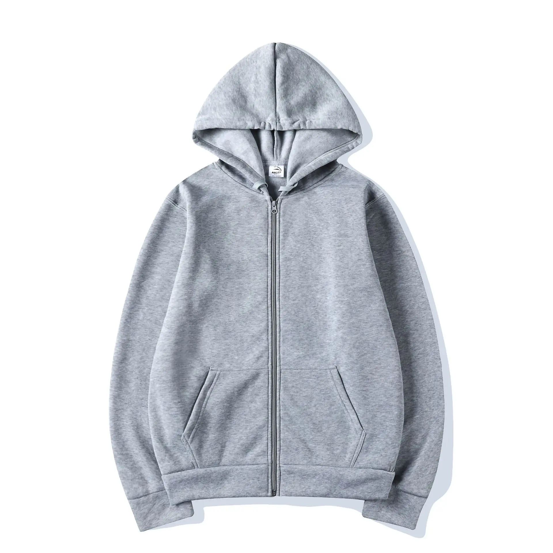เสื้อฮู้ดผู้ชายแบบซิป สีพื้น แ - Street Fashion Zip Up Hoodie บทวิจารณ์และราคา