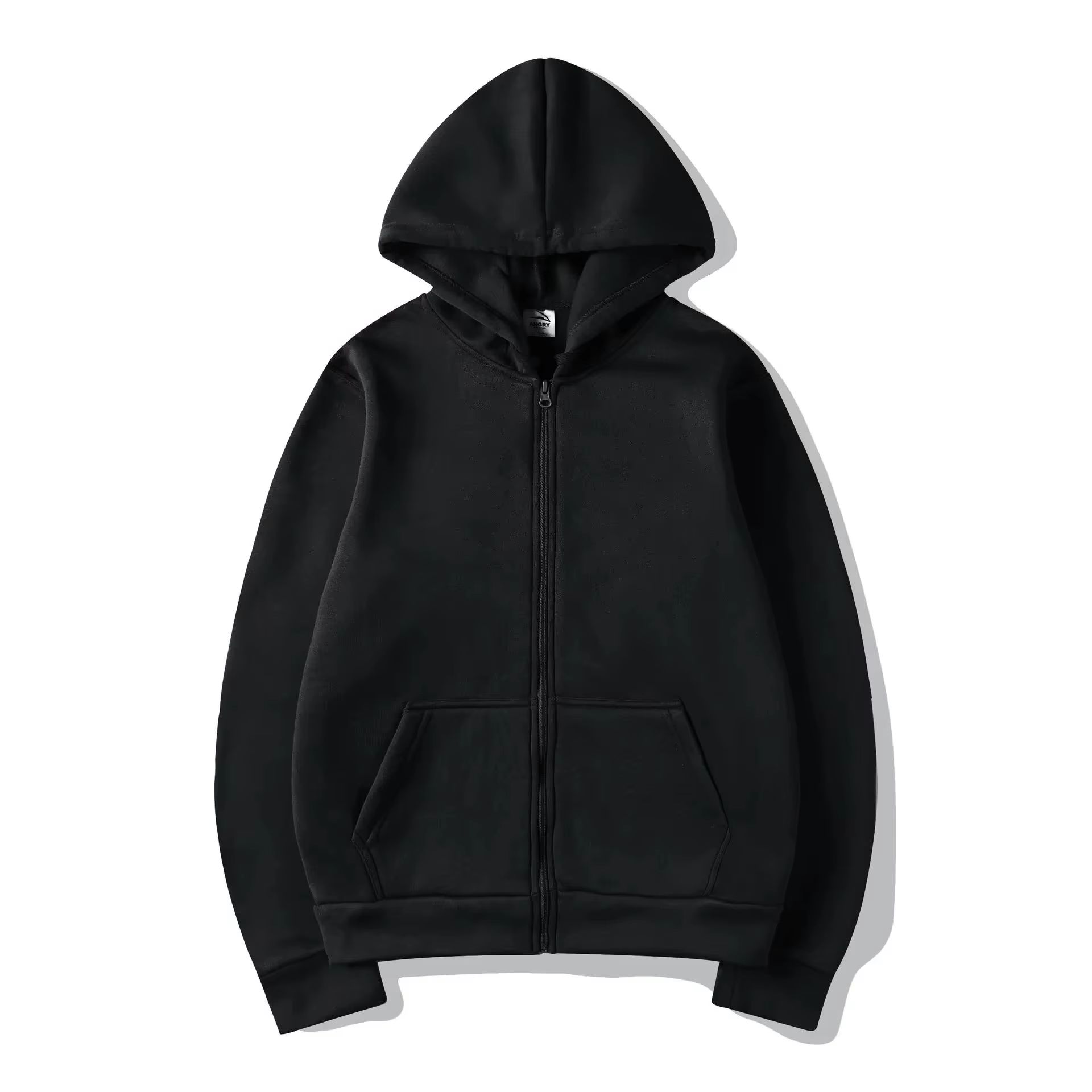 เสื้อฮู้ดผู้ชายแบบซิป สีพื้น แ - Street Fashion Zip Up Hoodie บทวิจารณ์และราคา